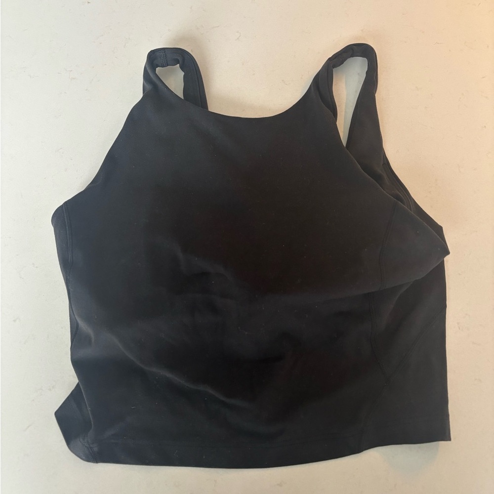 Black Sleeveless Crop Top